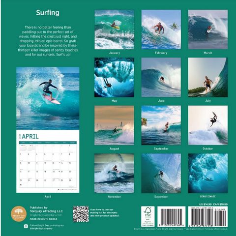 Surfing 2023 Calendar