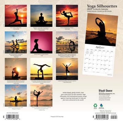 Yoga Silhouettes 2023 Wall Calendar