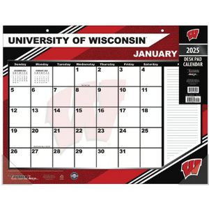 Wisconsin Badgers 2025 Desk Pad